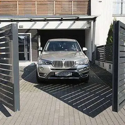 Распашные ворота серии Prestige, цвет антрацит Распашные ворота серии Prestige, цвет антрацит